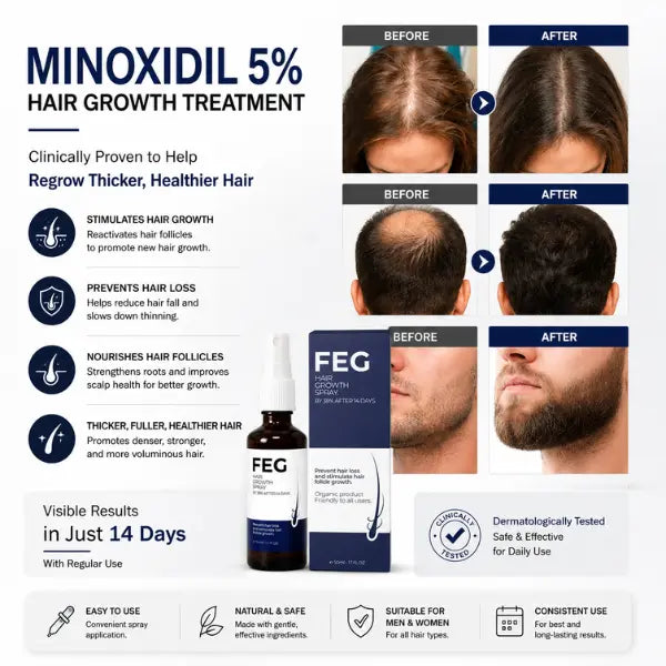 FEG Hair Growth Spray for Thicker & Fuller Hair 50ml