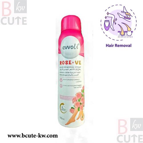 Evoli Rose+Ve Hair Removal Spray 180ml – Fast & Gentle Formula