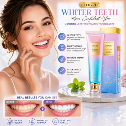UTOGRU Bright & White Nicotinamide Mint Toothpaste