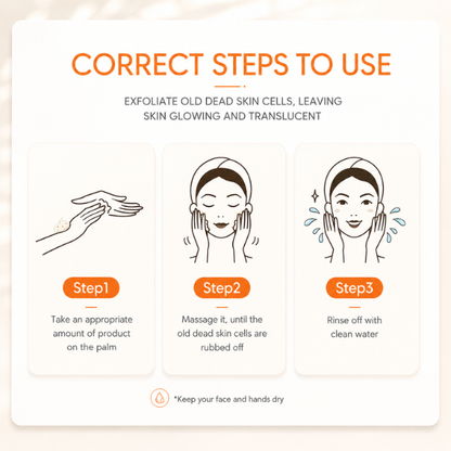 Orange Whitening Exfoliating Gel for Smooth & Glowing Skin