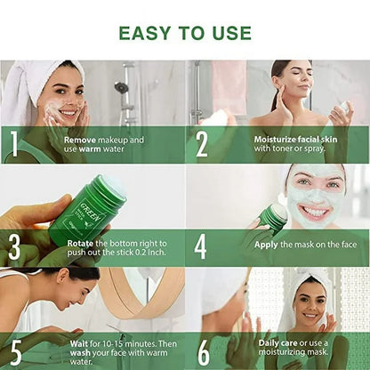 Green Tea Mask Stick 40g – Deep Cleansing & Blackhead Remover