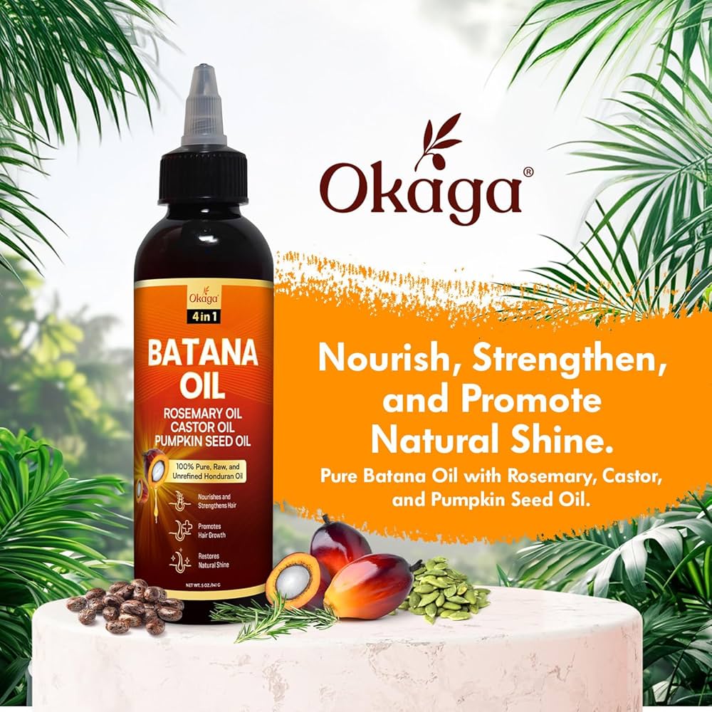 Batana Hair Oil 120ml – Rosemary, Castor & Pumpkin Seed Blend