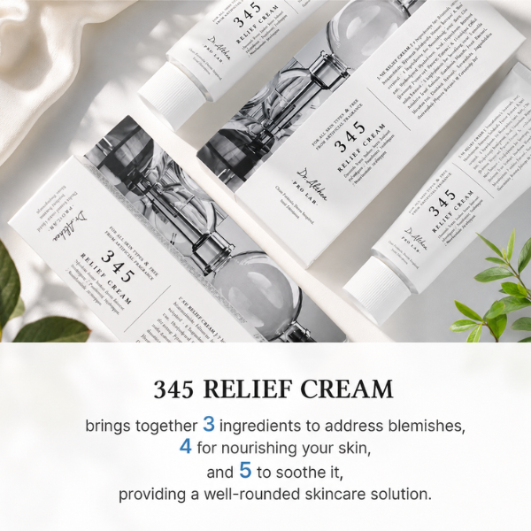 Dr Althea 345 relief cream tube for calming and moisturizing skin